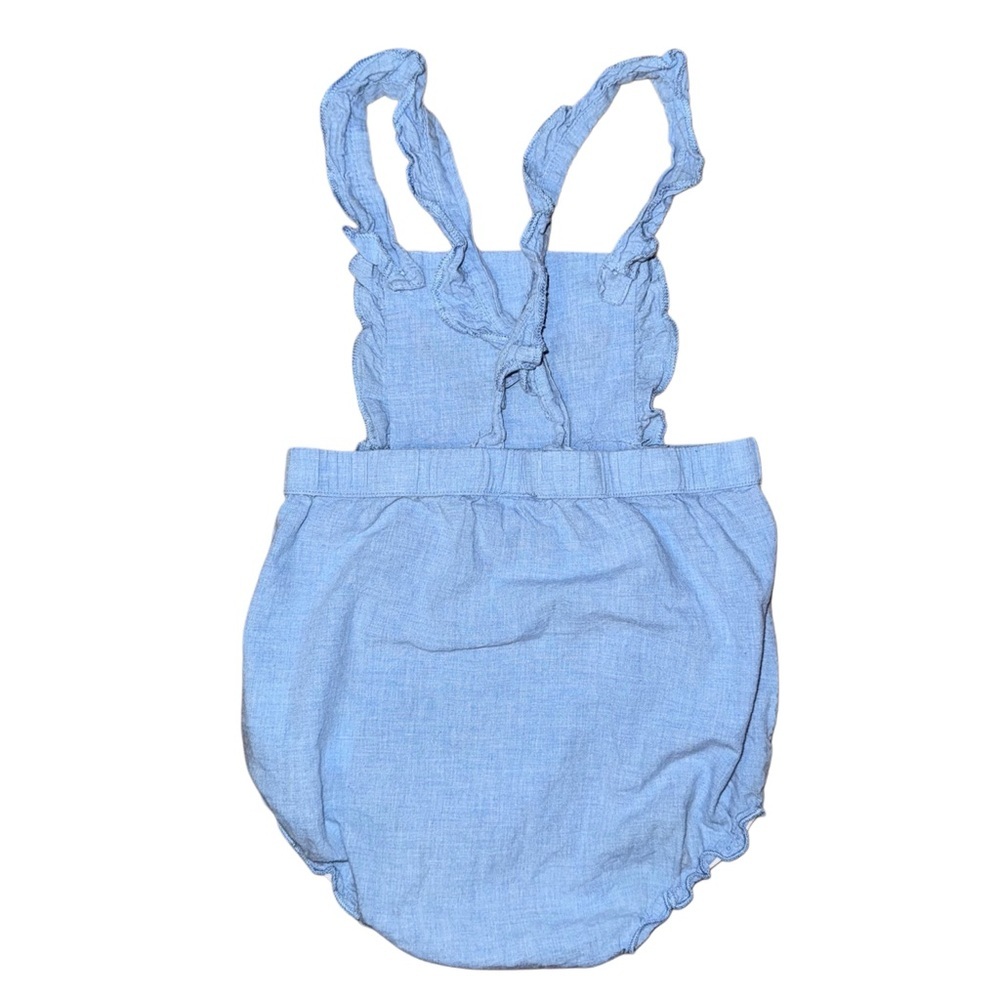 Bundle Of Two Baby Girl Blue Rompers By H&M And Ruffle Butts Size 12-18M - Picture 3 of 12